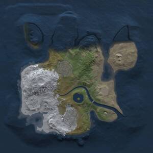 Thumbnail Rust Map: Procedural Map, Size: 2222, Seed: 416004483, 5 Monuments