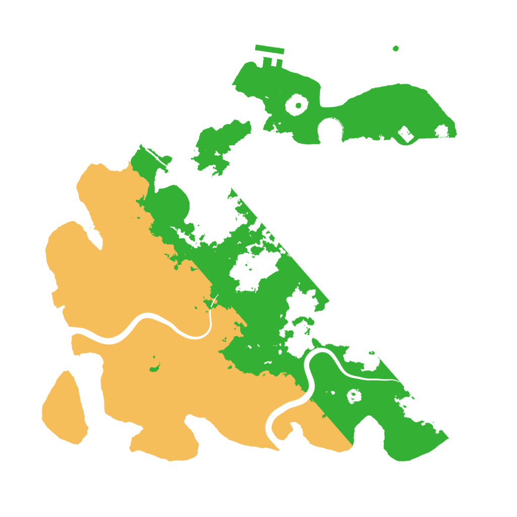 Biome Rust Map: Procedural Map, Size: 3600, Seed: 497519