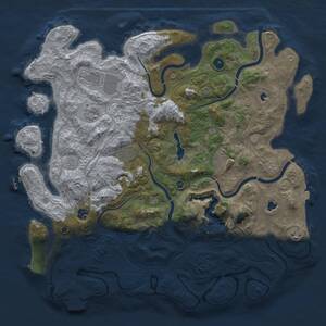 Thumbnail Rust Map: Procedural Map, Size: 4500, Seed: 2089816597, 13 Monuments