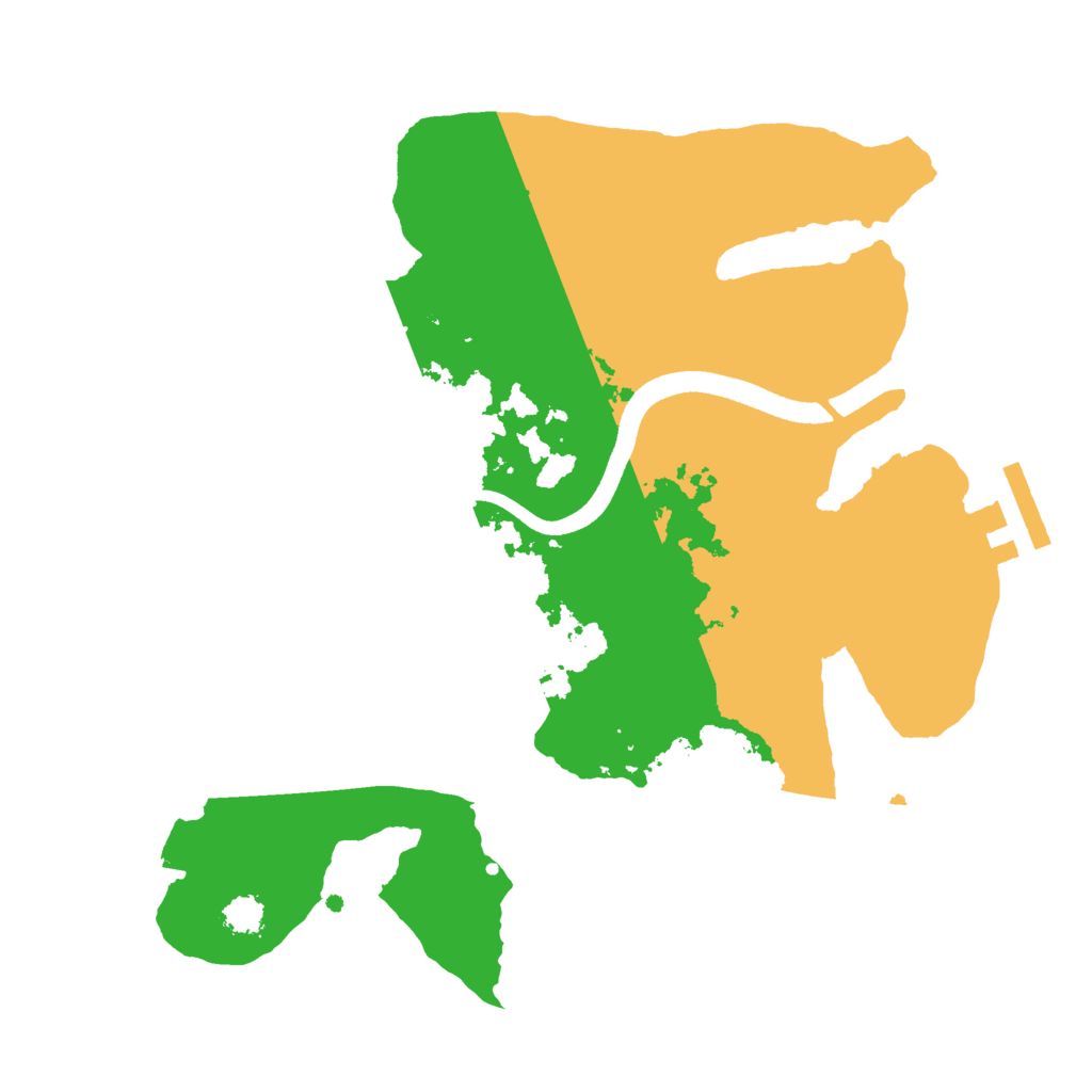 Biome Rust Map: Procedural Map, Size: 2500, Seed: 66666666