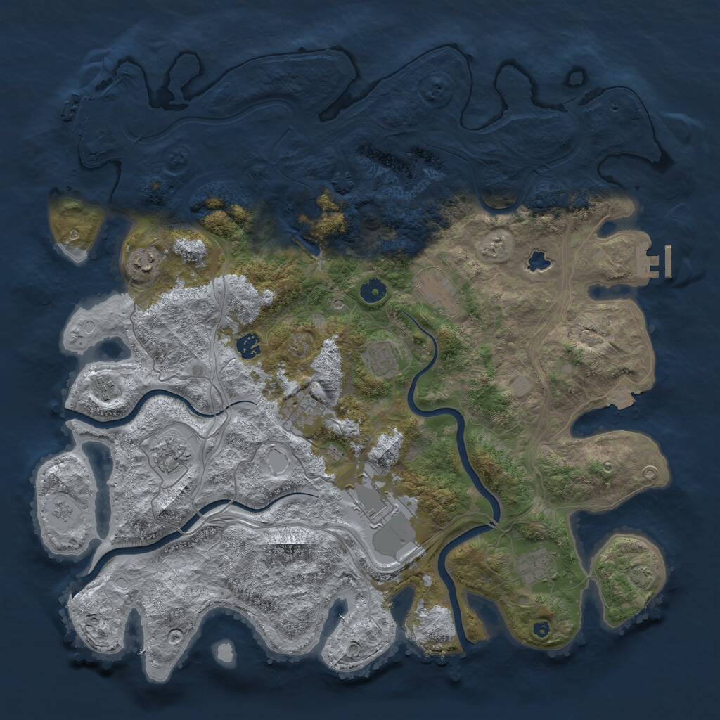 Rust Map: Procedural Map, Size: 4400, Seed: 12198211, 15 Monuments