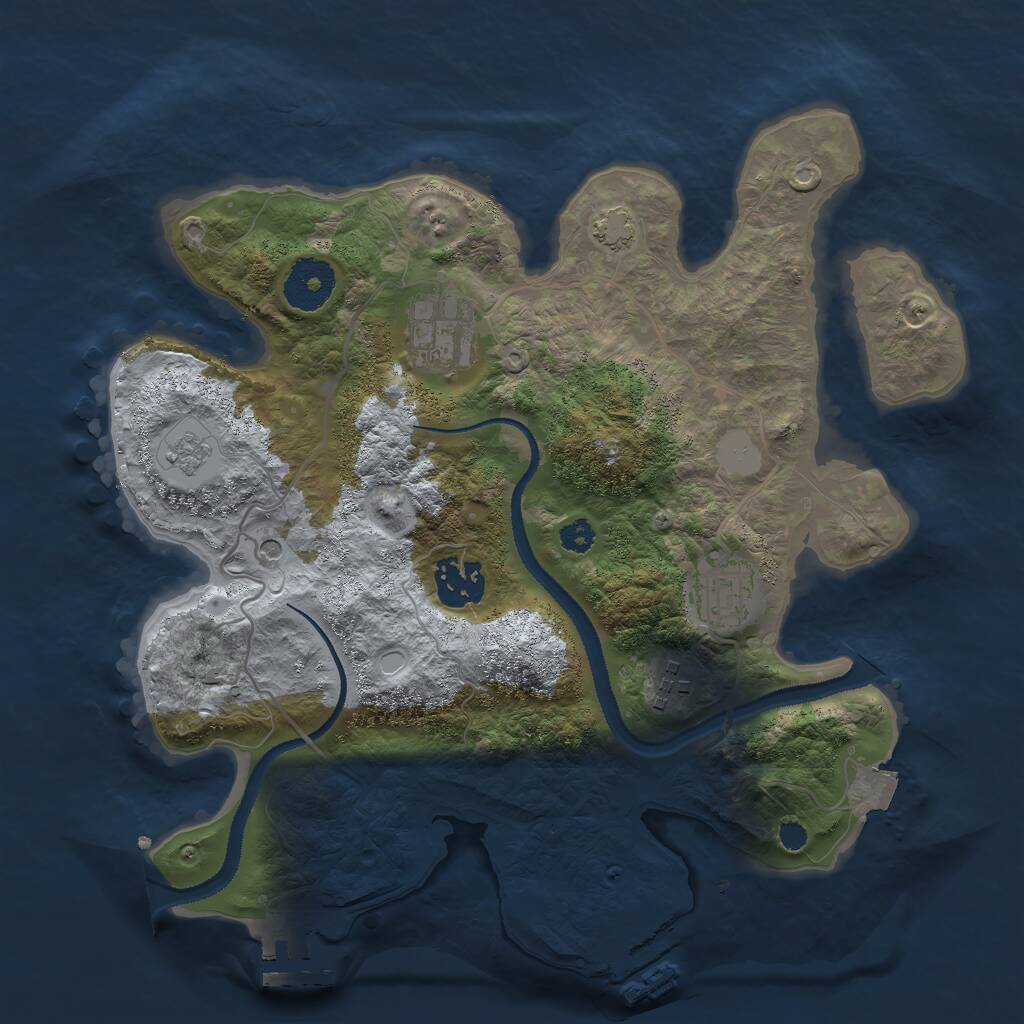 Rust Map: Procedural Map, Size: 3000, Seed: 10367, 10 Monuments