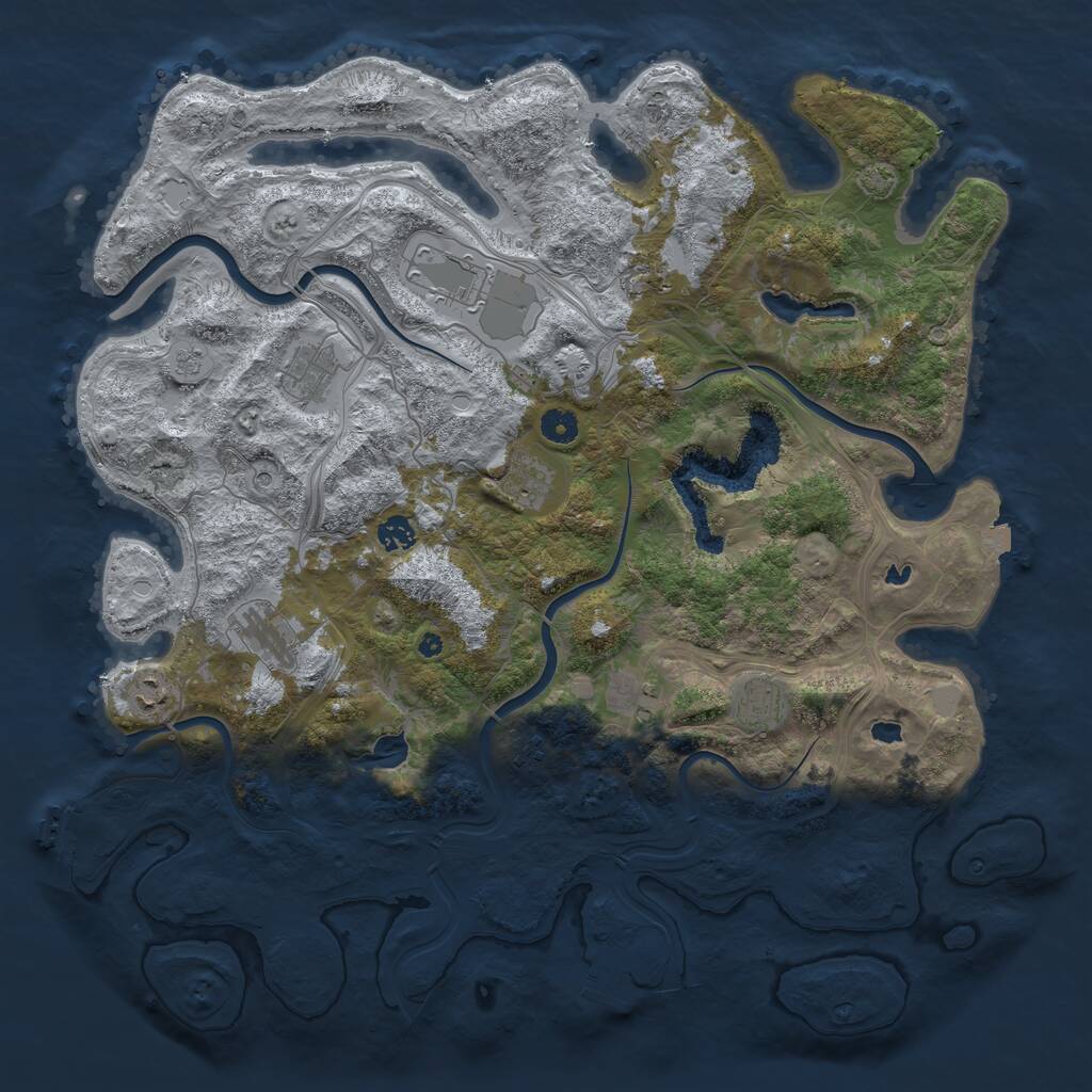 Rust Map: Procedural Map, Size: 4500, Seed: 1602526683, 16 Monuments