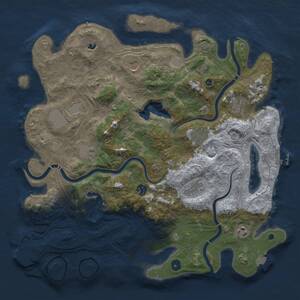 Thumbnail Rust Map: Procedural Map, Size: 4250, Seed: 913417100, 15 Monuments