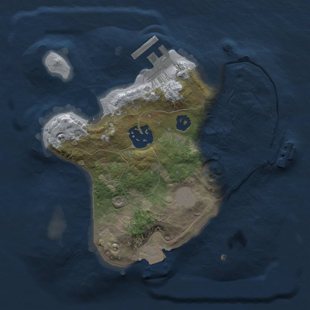 Rust Map: Procedural Map, Size: 2000, Seed: 48115763, 4 Monuments