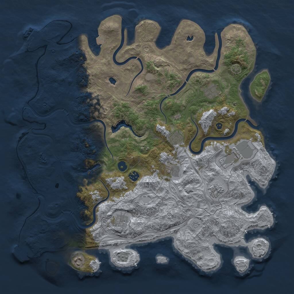 Rust Map: Procedural Map, Size: 4547, Seed: 481981, 15 Monuments