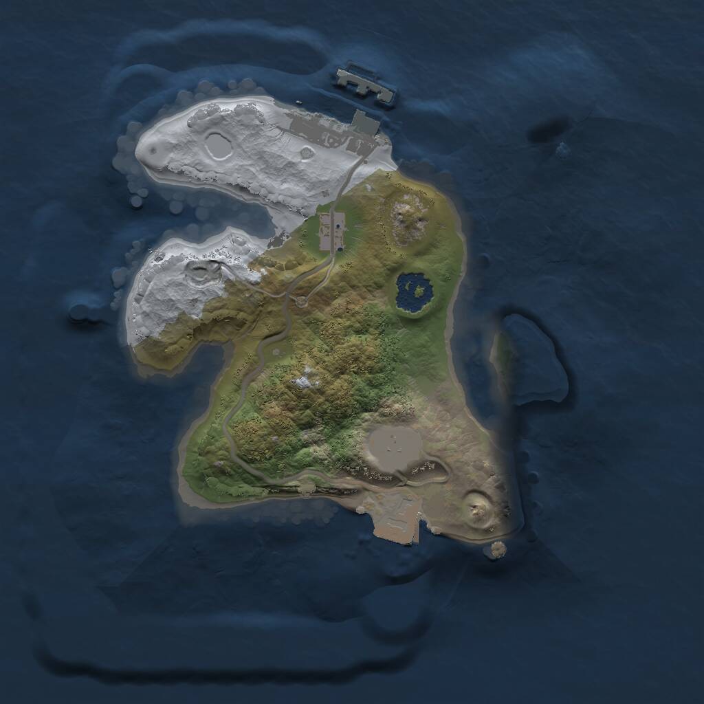 Rust Map: Procedural Map, Size: 1800, Seed: 254856963, 2 Monuments