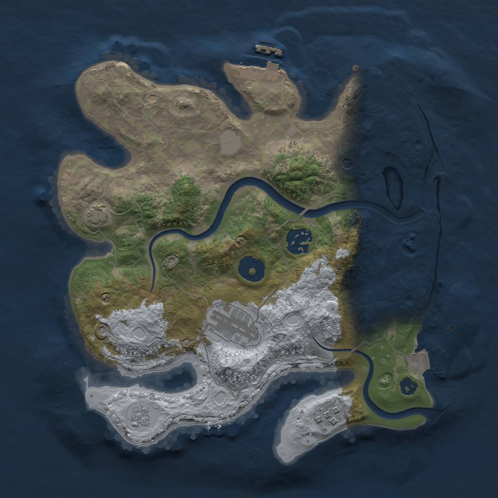 Rust Map: Procedural Map, Size: 2850, Seed: 1506199104, 9 Monuments