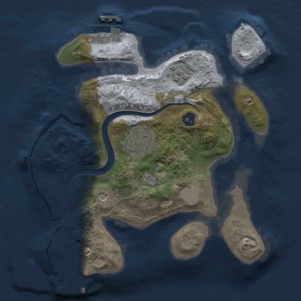 Rust Map: Procedural Map, Size: 2222, Seed: 31000, 6 Monuments