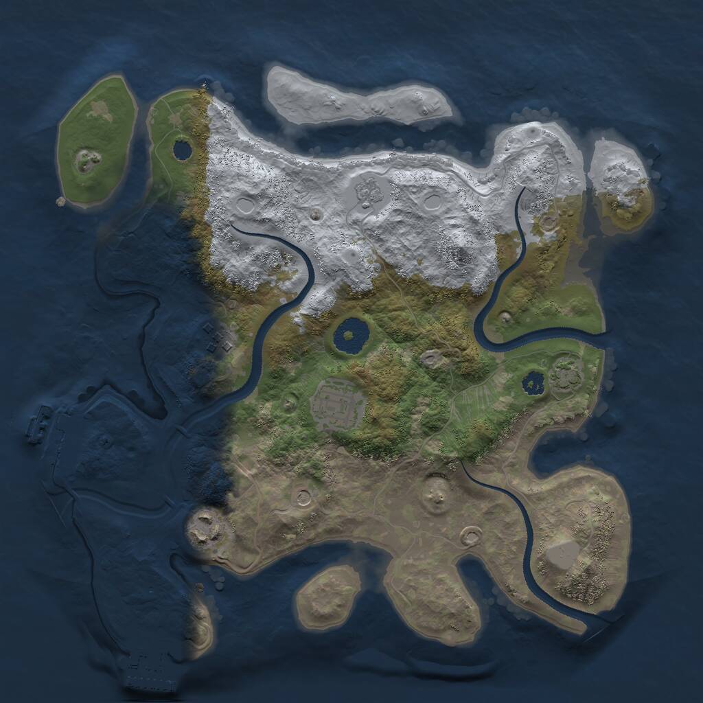Rust Map: Procedural Map, Size: 2999, Seed: 31000, 9 Monuments