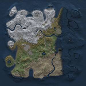Thumbnail Rust Map: Procedural Map, Size: 3500, Seed: 1456274960, 13 Monuments