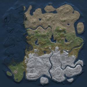Thumbnail Rust Map: Procedural Map, Size: 4700, Seed: 511056710, 15 Monuments