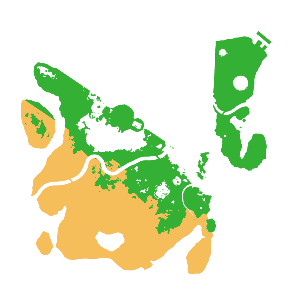 Biome Rust Map: Procedural Map, Size: 3500, Seed: 443443703