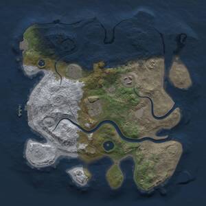 Thumbnail Rust Map: Procedural Map, Size: 3000, Seed: 195300821, 9 Monuments
