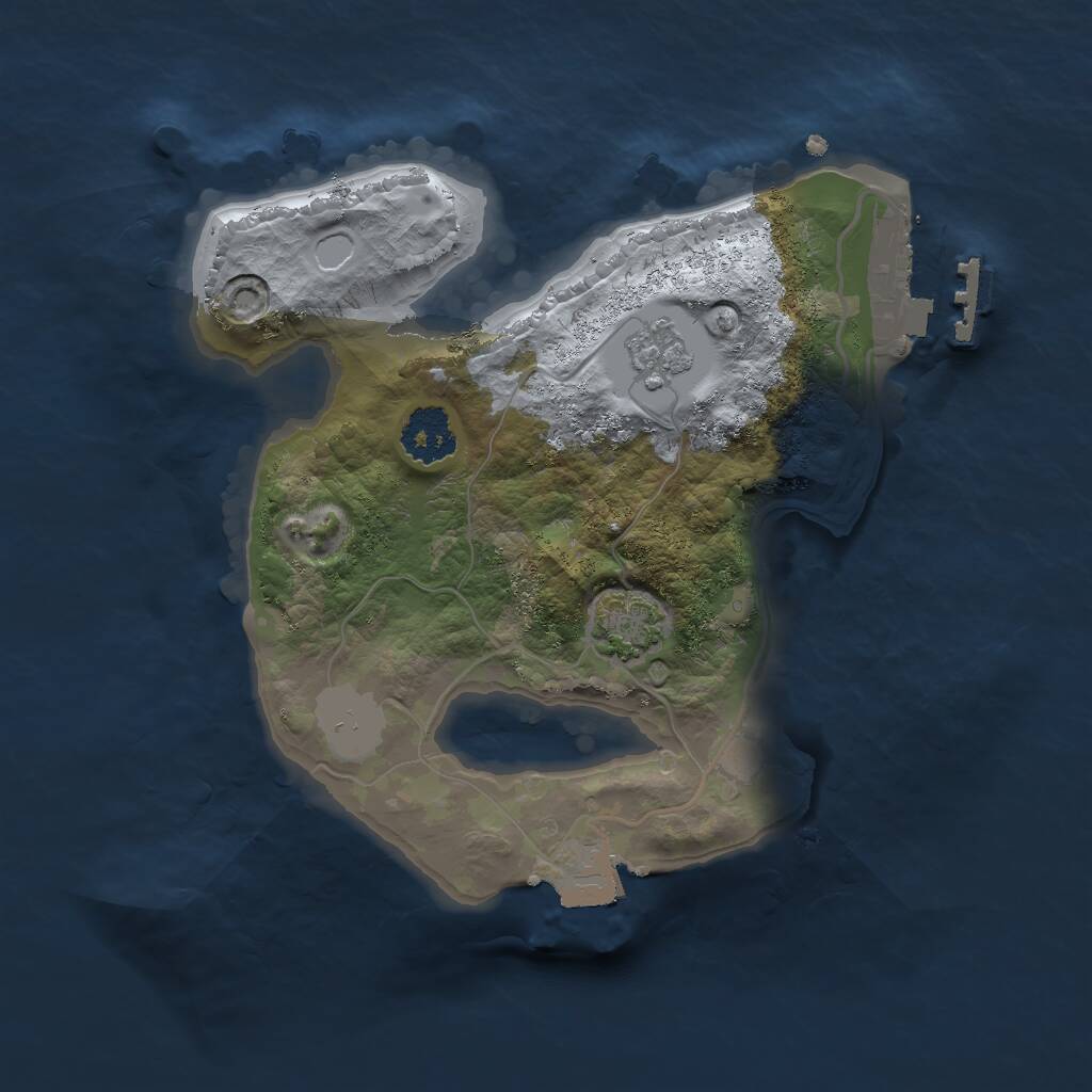 Rust Map: Procedural Map, Size: 2000, Seed: 19980404, 4 Monuments
