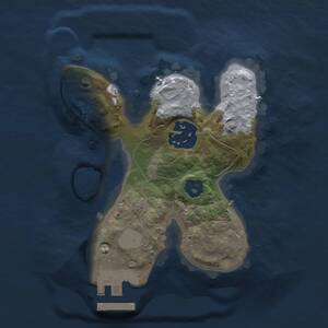Thumbnail Rust Map: Procedural Map, Size: 1750, Seed: 555066793, 3 Monuments