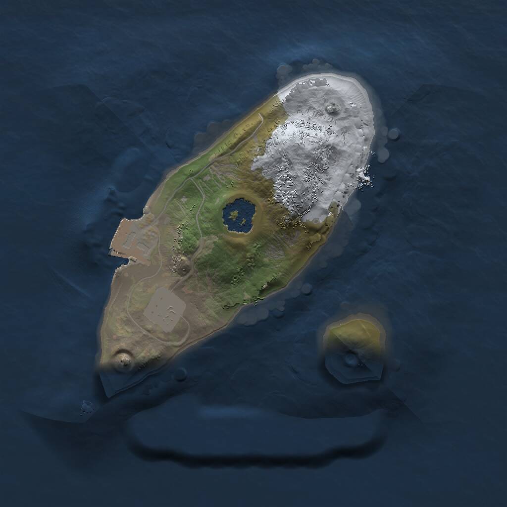 Rust Map: Procedural Map, Size: 1500, Seed: 1182673449, 1 Monuments