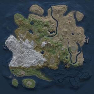 Thumbnail Rust Map: Procedural Map, Size: 4000, Seed: 220083429, 14 Monuments