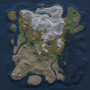 Thumbnail Rust Map: Procedural Map, Size: 3500, Seed: 915883583, 14 Monuments