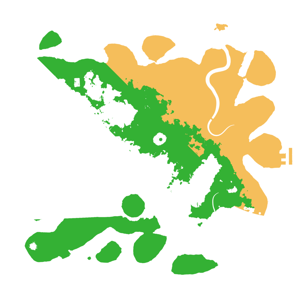 Biome Rust Map: Procedural Map, Size: 3600, Seed: 2453