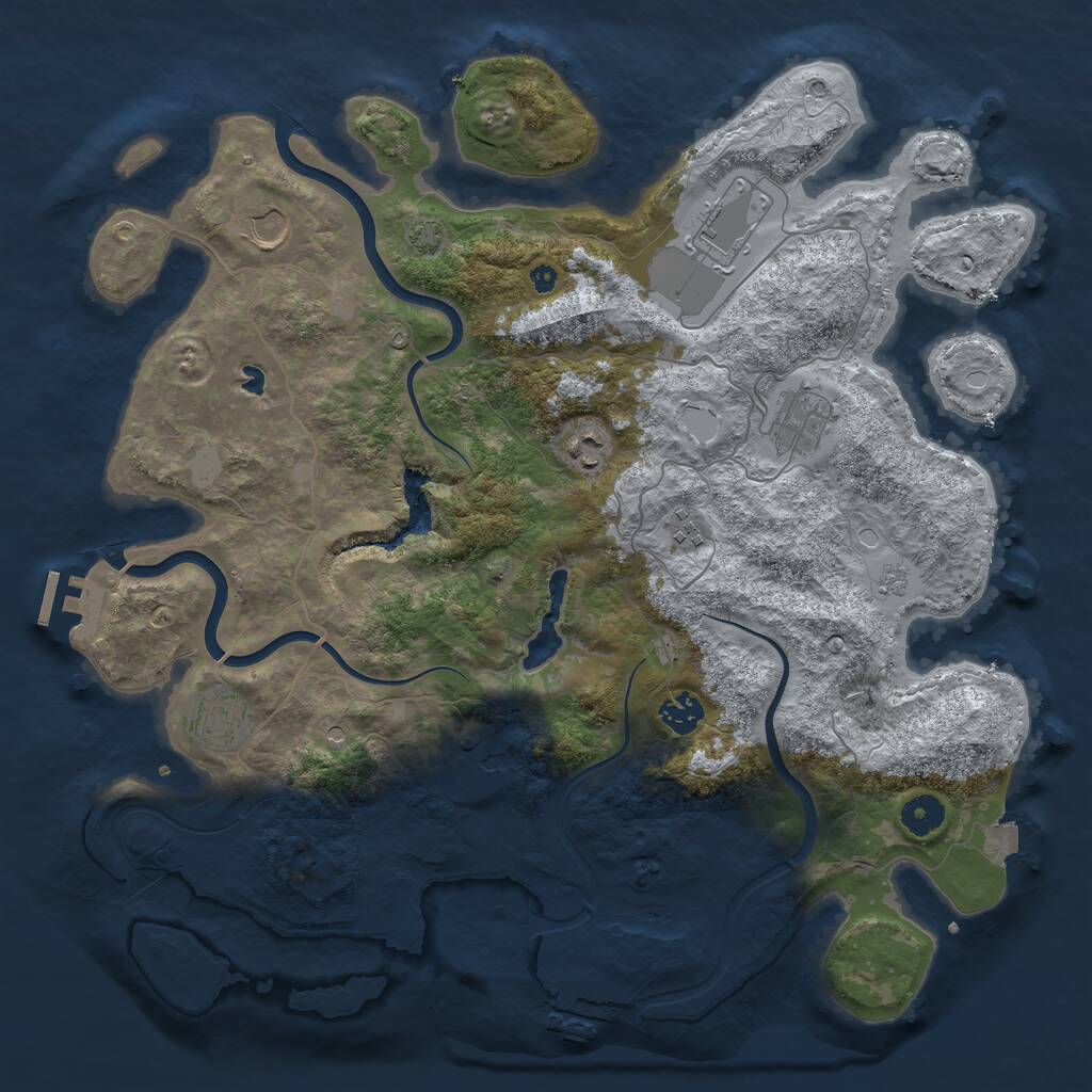 Rust Map: Procedural Map, Size: 4000, Seed: 15052025, 14 Monuments