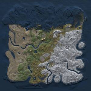 Thumbnail Rust Map: Procedural Map, Size: 4500, Seed: 947600722, 14 Monuments