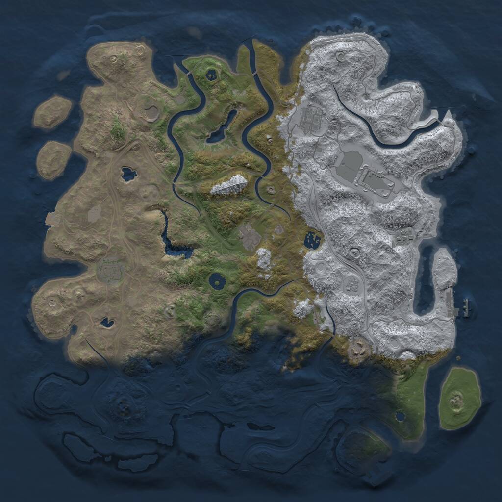 Rust Map: Procedural Map, Size: 4500, Seed: 15052025, 14 Monuments