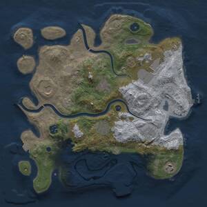 Thumbnail Rust Map: Procedural Map, Size: 3500, Seed: 510314196, 14 Monuments