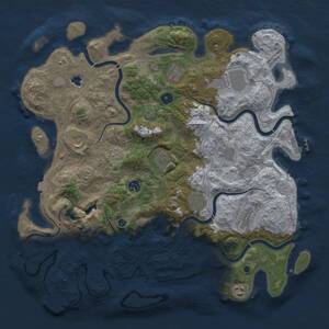 Thumbnail Rust Map: Procedural Map, Size: 4250, Seed: 299609240, 16 Monuments