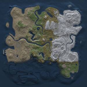 Thumbnail Rust Map: Procedural Map, Size: 4250, Seed: 731342994, 13 Monuments