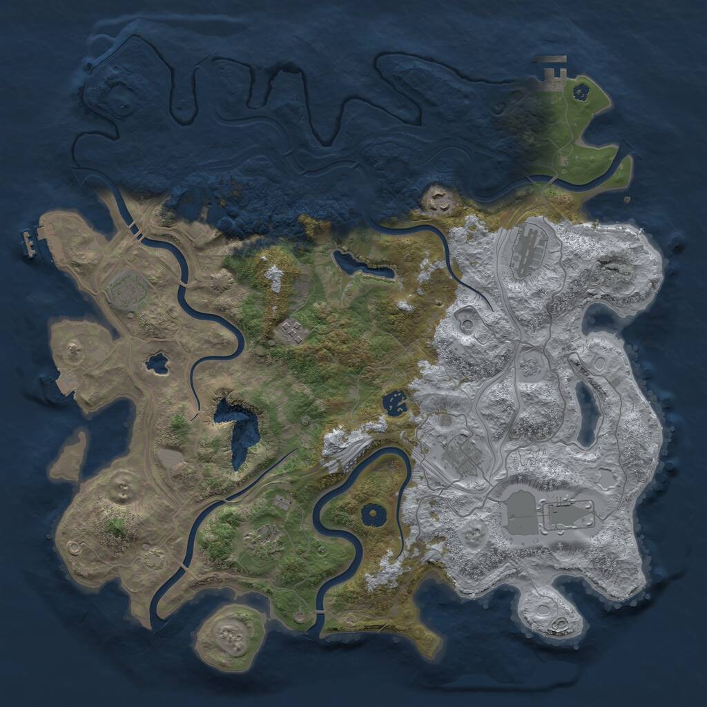 Rust Map: Procedural Map, Size: 4250, Seed: 189325288, 15 Monuments