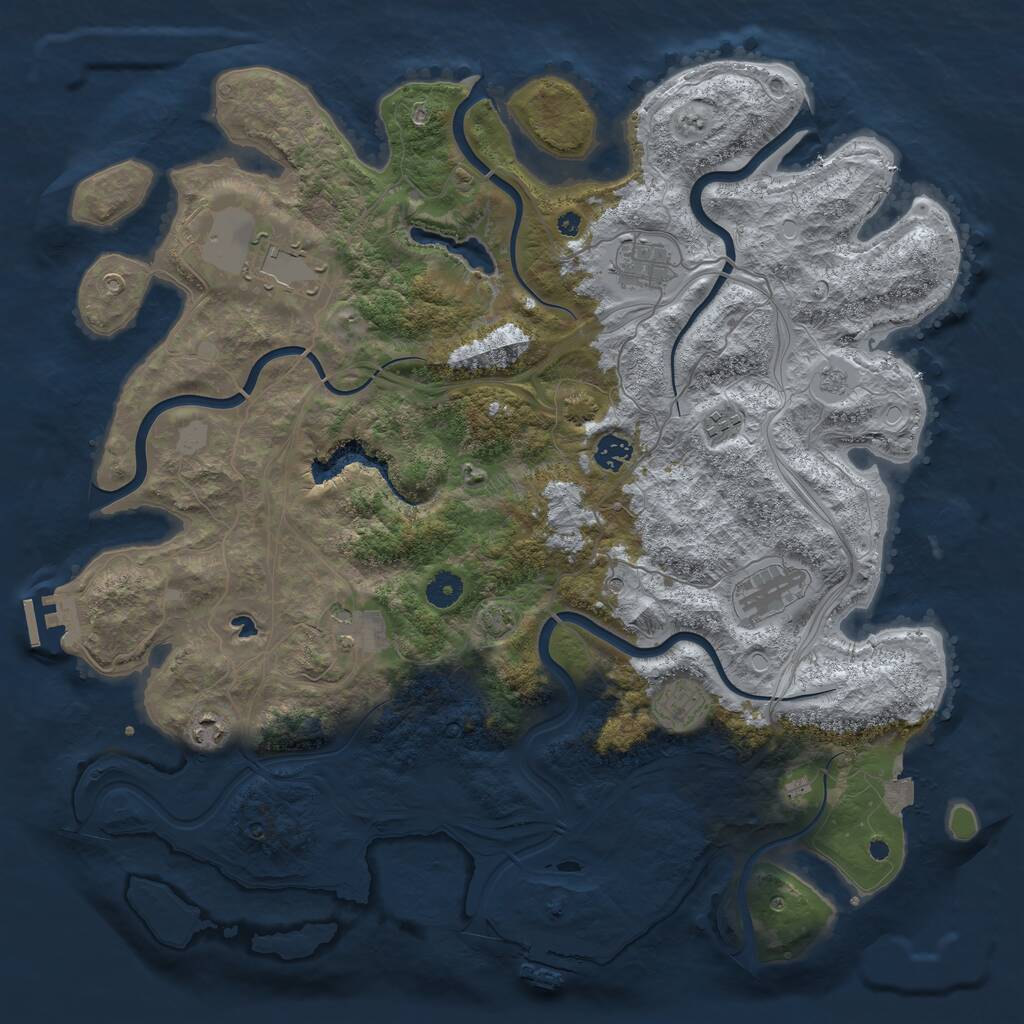 Rust Map: Procedural Map, Size: 4300, Seed: 15052025, 14 Monuments