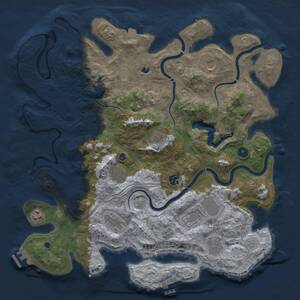Thumbnail Rust Map: Procedural Map, Size: 4250, Seed: 761144386, 16 Monuments