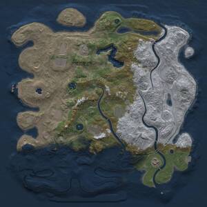Thumbnail Rust Map: Procedural Map, Size: 4250, Seed: 1158231202, 16 Monuments