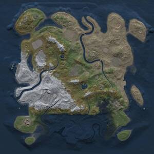 Thumbnail Rust Map: Procedural Map, Size: 3750, Seed: 14587, 16 Monuments