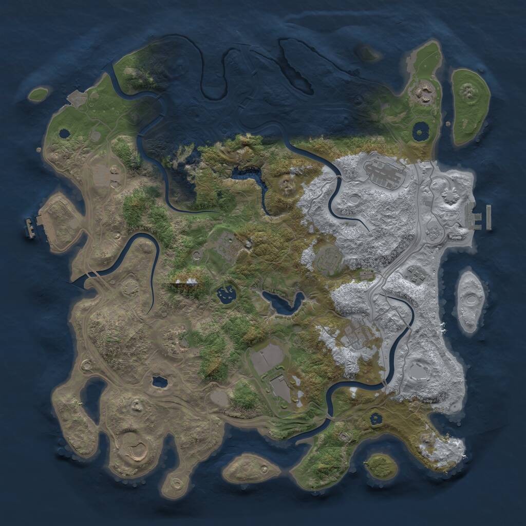 Rust Map: Procedural Map, Size: 4250, Seed: 2022819522, 17 Monuments