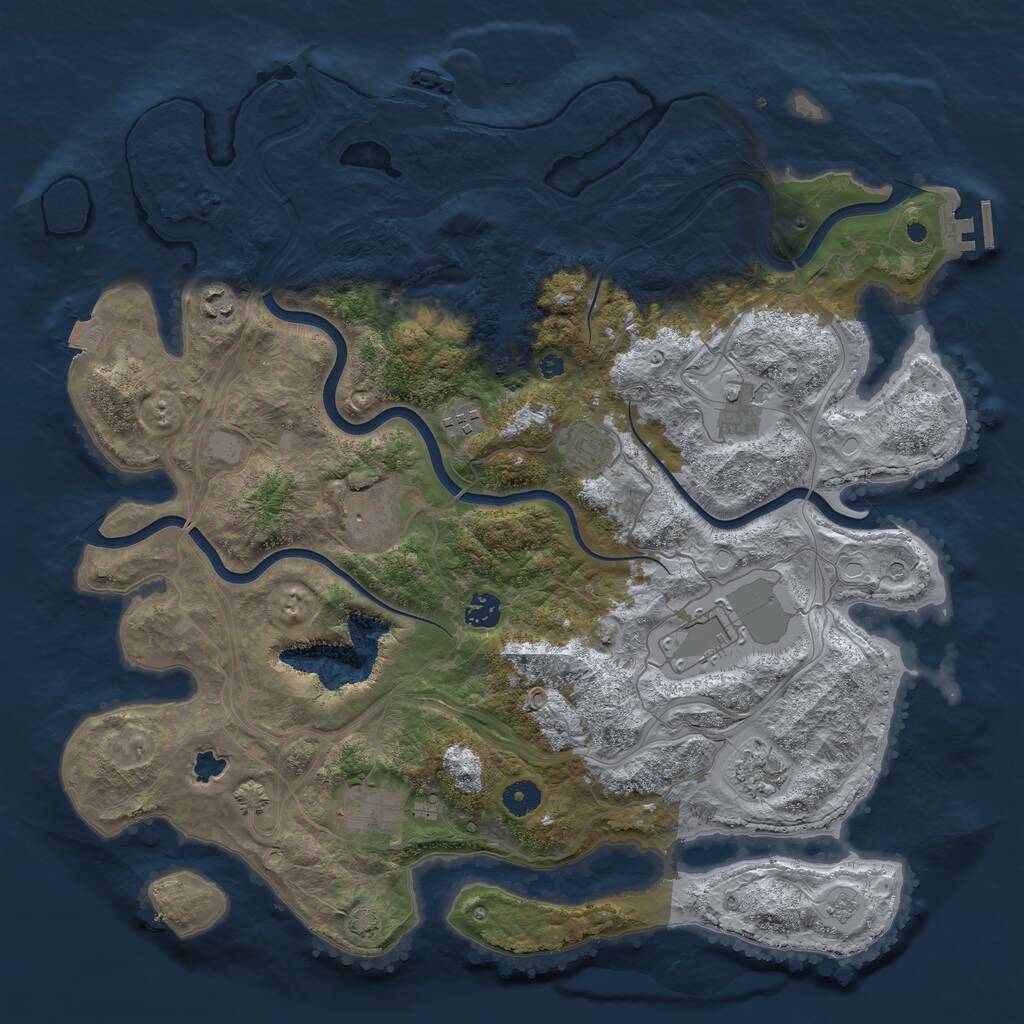 Rust Map: Procedural Map, Size: 4250, Seed: 2121245313, 15 Monuments
