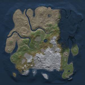 Thumbnail Rust Map: Procedural Map, Size: 3500, Seed: 1321844792, 13 Monuments