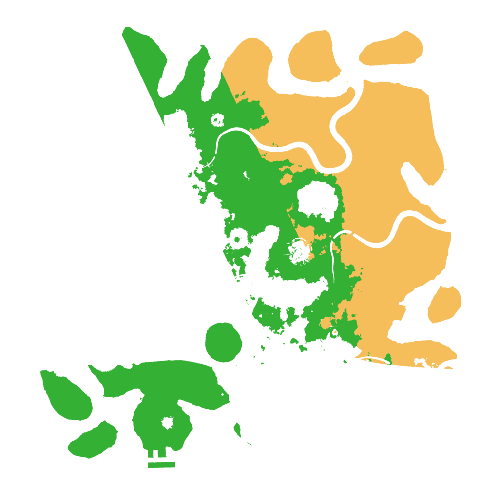 Biome Rust Map: Procedural Map, Size: 3700, Seed: 464128276