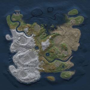 Thumbnail Rust Map: Procedural Map, Size: 3500, Seed: 1523961664, 14 Monuments