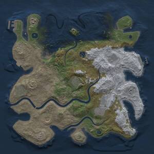 Thumbnail Rust Map: Procedural Map, Size: 3750, Seed: 1487624944, 15 Monuments