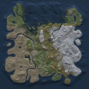 Thumbnail Rust Map: Procedural Map, Size: 4500, Seed: 684761956, 17 Monuments