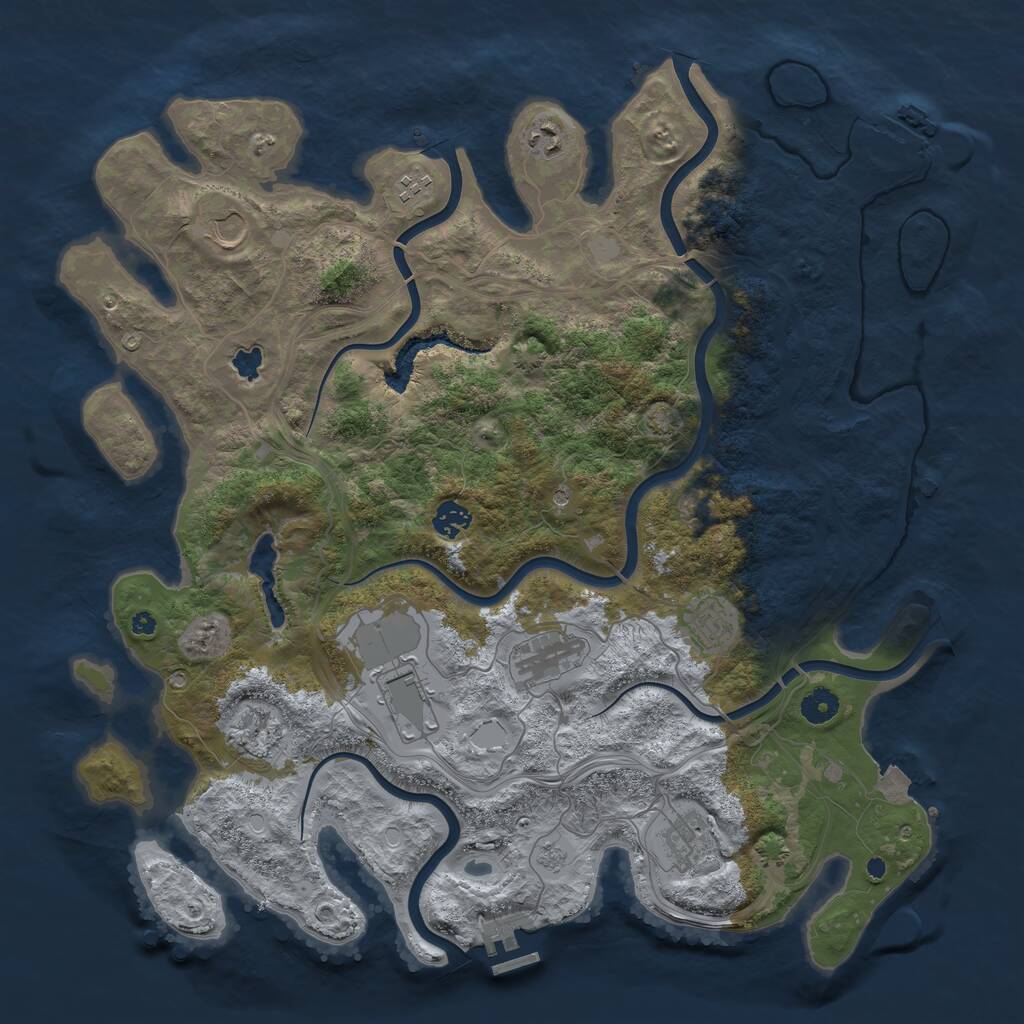 Rust Map: Procedural Map, Size: 4250, Seed: 8865, 15 Monuments