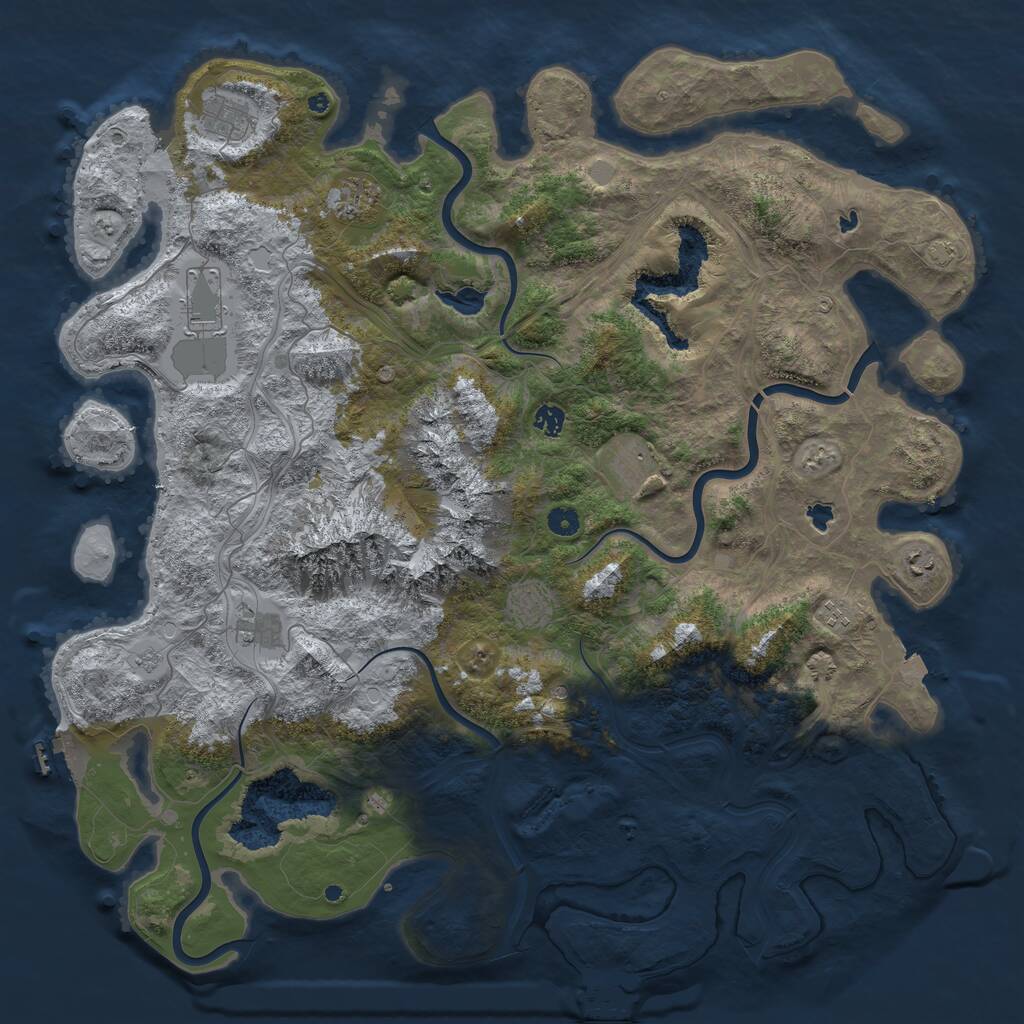 Rust Map: Procedural Map, Size: 5000, Seed: 8274895, 15 Monuments