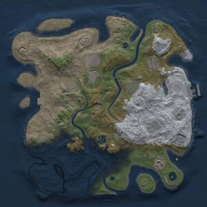 Thumbnail Rust Map: Procedural Map, Size: 3588, Seed: 466310247, 14 Monuments