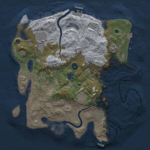 Thumbnail Rust Map: Procedural Map, Size: 3500, Seed: 82944771, 13 Monuments