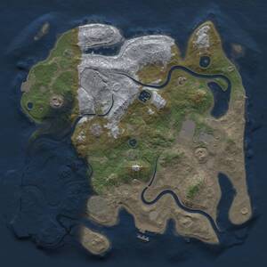 Thumbnail Rust Map: Procedural Map, Size: 3500, Seed: 275181638, 12 Monuments