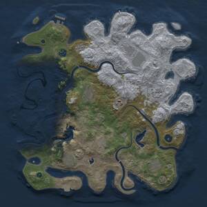 Thumbnail Rust Map: Procedural Map, Size: 4000, Seed: 1161085466, 15 Monuments