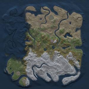 Thumbnail Rust Map: Procedural Map, Size: 4500, Seed: 1525374314, 15 Monuments