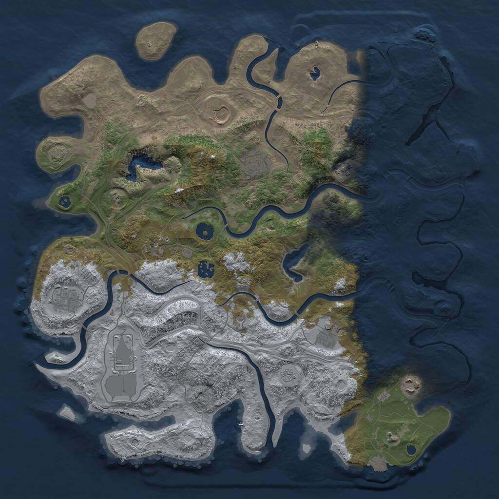 Rust Map: Procedural Map, Size: 4250, Seed: 362498122, 15 Monuments